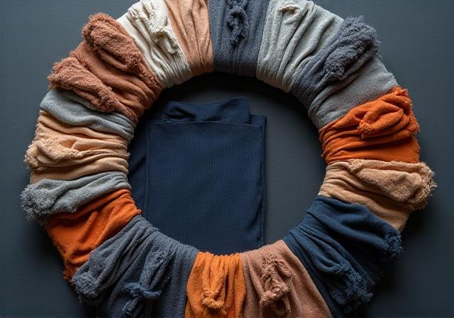 Conceptual image of circular supply chain for fashion