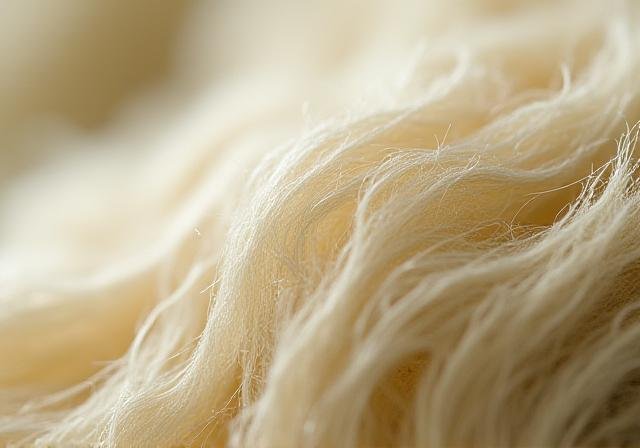 Close up of organic textile fibers